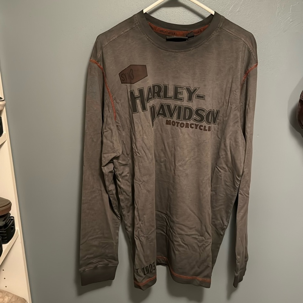 Size Large brand new with tags Harley Davidson genuine long sleeve shirt.